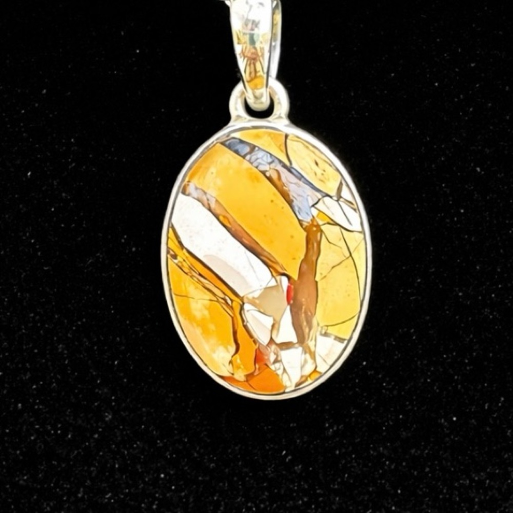Mookaite Brecciated Jasper Pendant 925 Silver